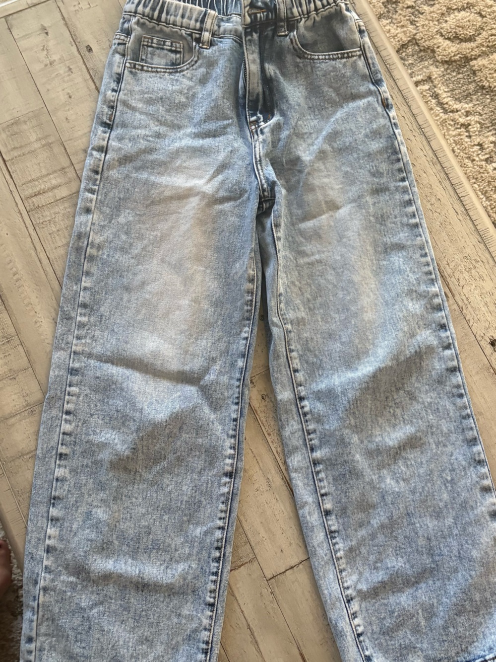 SHEIN Light Wash Flare Jeans - Pale Blue Denim
